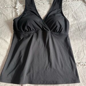 Lands' End black tankini top size 10 D